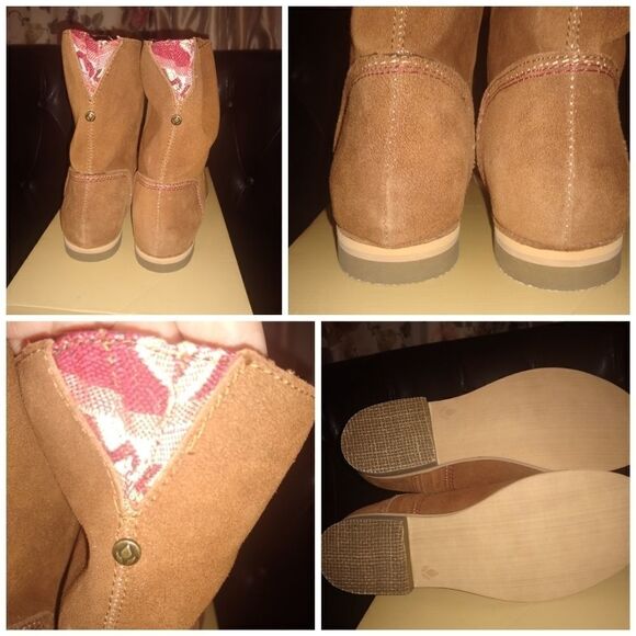 Reef Suede leather boots sz 6 NWOB - Picture 3 of 4